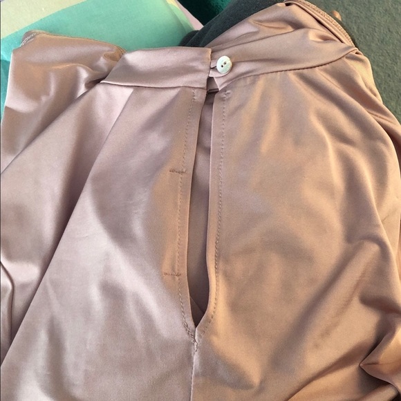 pink satin choker blouse size medium - Picture 4 of 6